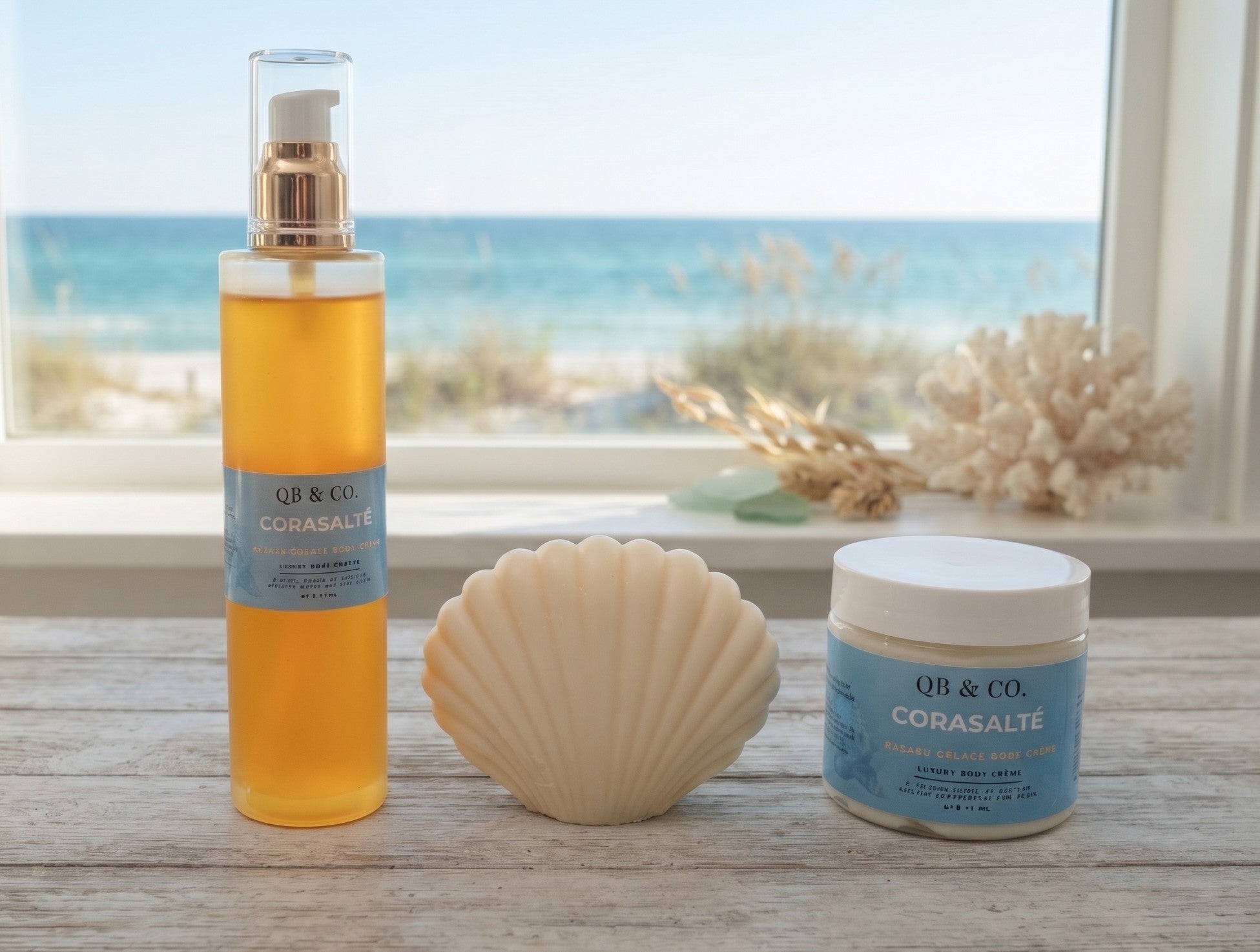 Oceáre Hydrating Body Care Set | Sea Salt Soap, Body Crème, Body Oil